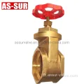 Valve de porte en laiton en bronze Valve de bite d'arrêt